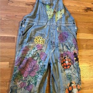 Magnolia Pearl Wide Leg Appliquéd Overalls